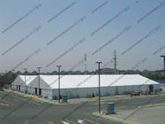 Aluminum Frame Outdoor Warehouse Storage Tent With Sandwich / ABS Sidewalls