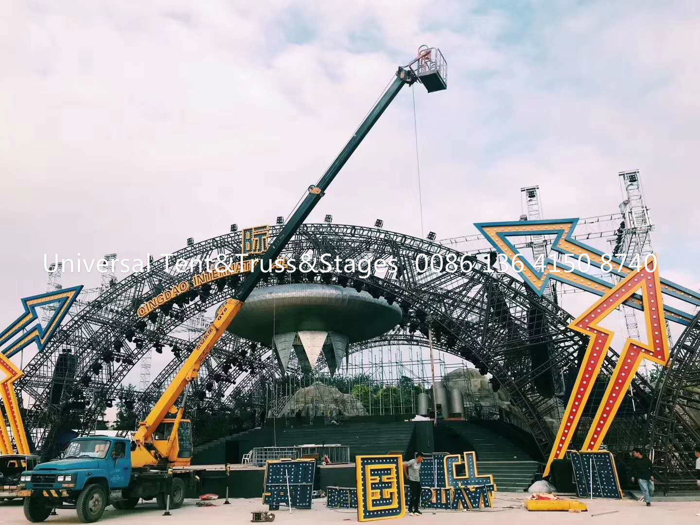Circus Aluminum Spigot Truss Stage Lighting Scaffolding For Event , Outdoor Concert , Party